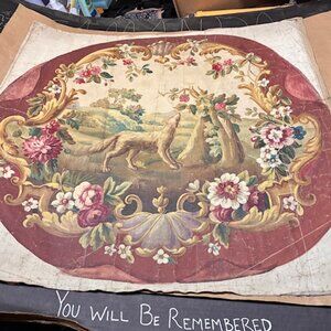 Toussaint-Francis Rallier du Baty 18th Century Painting of Dog  in Oil on Canvas